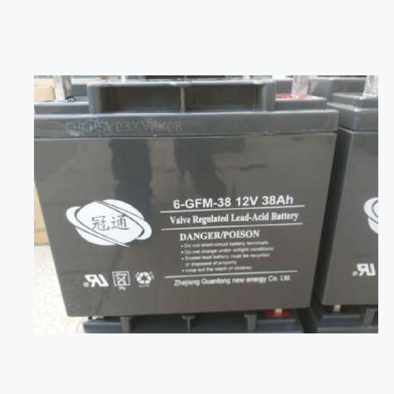 冠通蓄电池6-GFM-38 免维护12V38AH直流屏UPS主机/消防机柜电源