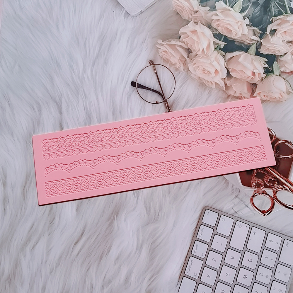 encaje 380 - 254 molde de silicona pastel de encaje molde de relieve herramientas de decoración de pastel de chocolate esterilla de relieve