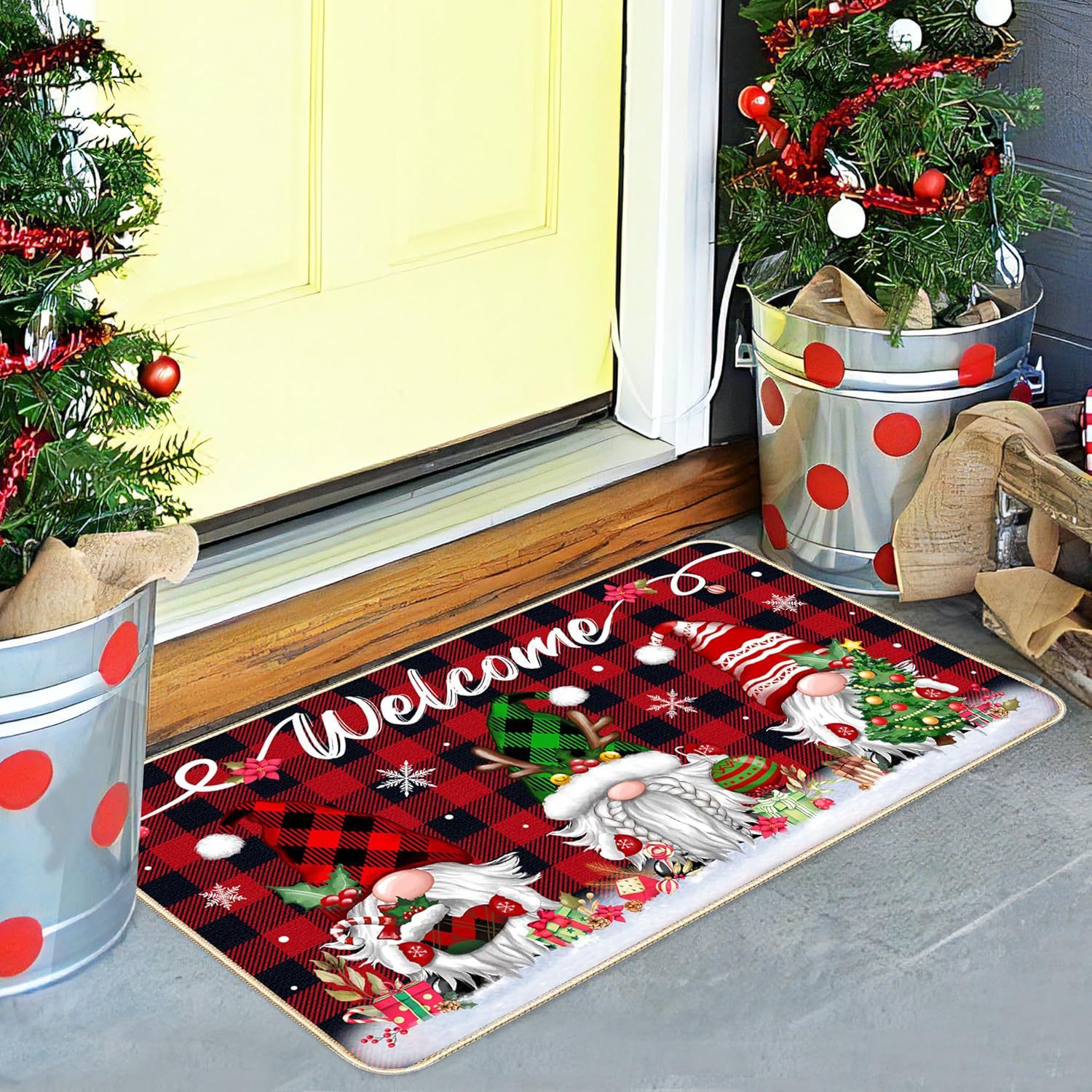 Transfronterizos nuevas alfombras de Navidad decoración puerta de entrada alfombras de baño alfombras de puerta al por mayor