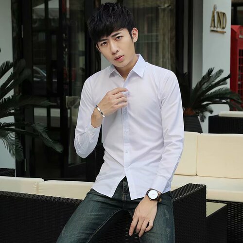 Spring striped shirt, men's long-sleeved, Korean style fashionable handsome loose shirt, lazy style, Internet celebrity, boys 'all-match coat