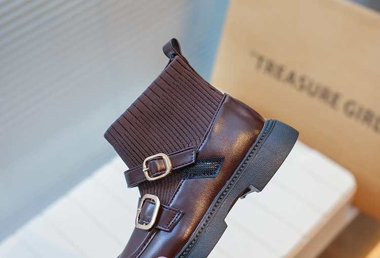 Mädchen Stiefel Modische Sock Boots Für Kinder Herbstschuhe_voghion.com
