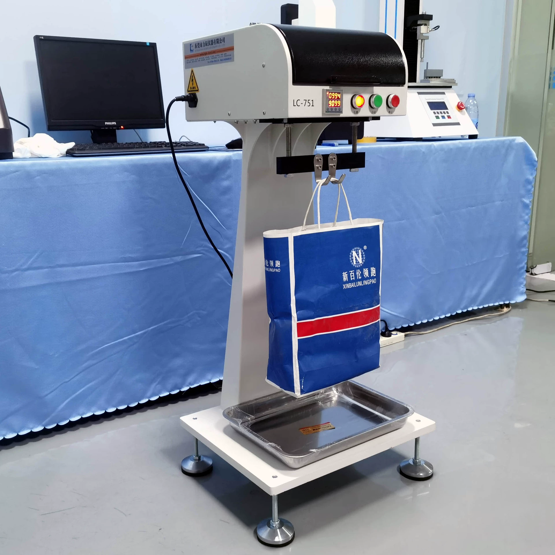 Тестер усталости в пластиковом пакете, экологически чистый пакет для покупок, бумажный пакет, ручка для сумки, тянущий пакет, подъемный тестер жизни, завод