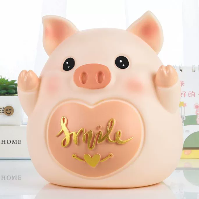 Милая вместительная детская копилка с рисунком для мальчиков и девочек, поросёнок, защита от падений, подарок на день рождения