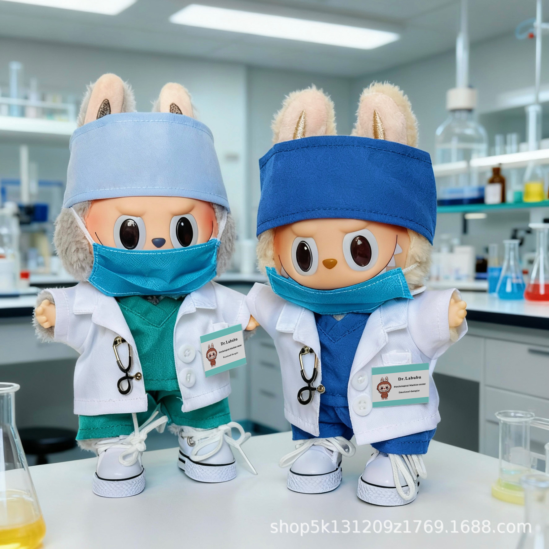 17cm Labubu doctor labubu medical surgery toys doll clothes baby…