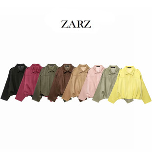 Zarz Homemade European and American Style New Women's Clothing Suede Texture Effect Bomber Jacket 4344155