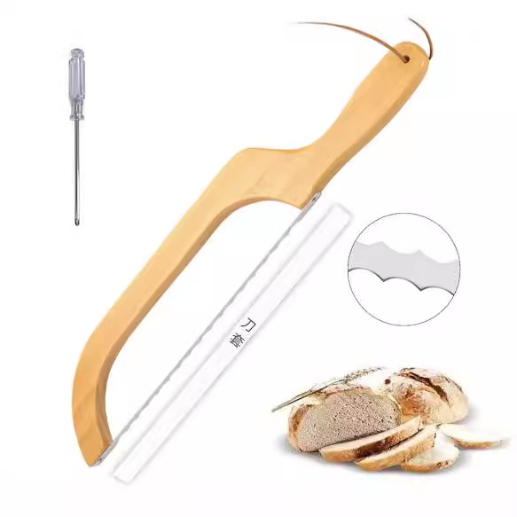 Hot Sale Bread Cut Toast Serr simple herramientas de corte de pan madera sierra de corte de pan