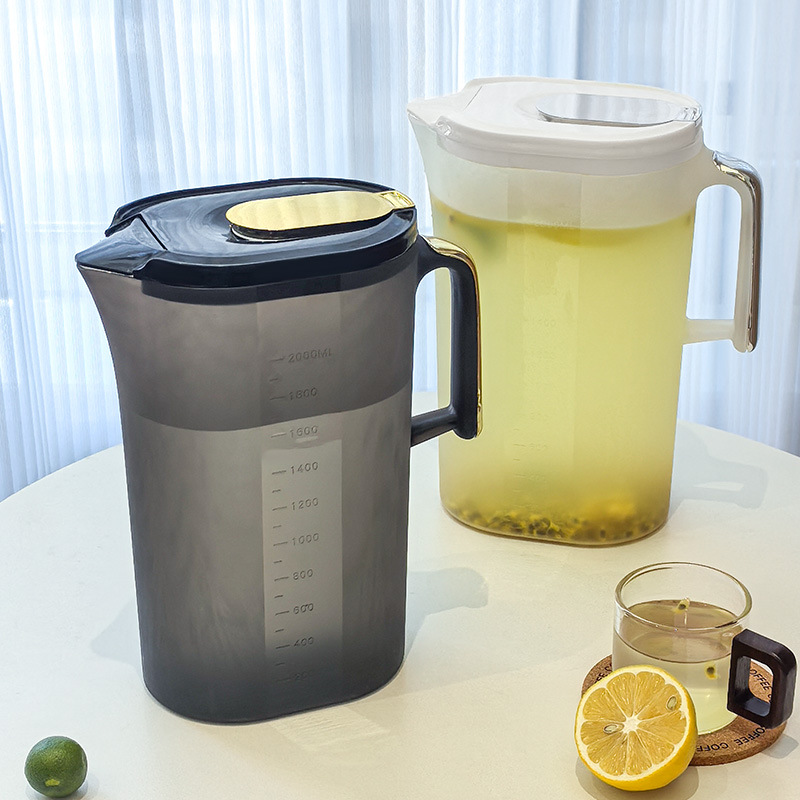 ?塑料冰箱啤酒冷水壶耐高温大容量商用奶茶店泡茶壶带刻度级量