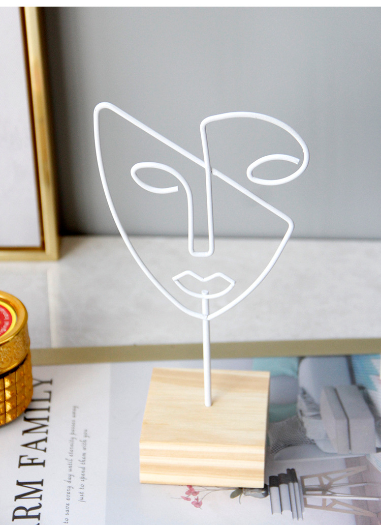 180g Weight Jewelry Rack Classification 1 Piece Quantity Iron Material Human Face Pattern Nordic Style, Modern Style Style Nordic Style Modern Style Human Face Iron Jewelry Rack 10