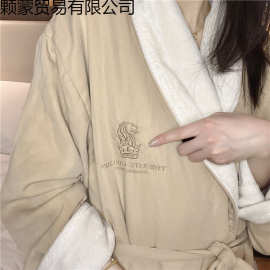 必收丽思卡尔顿酒店浴袍芙蕾特五星级酒店吸水超细纤维情侣睡袍厂