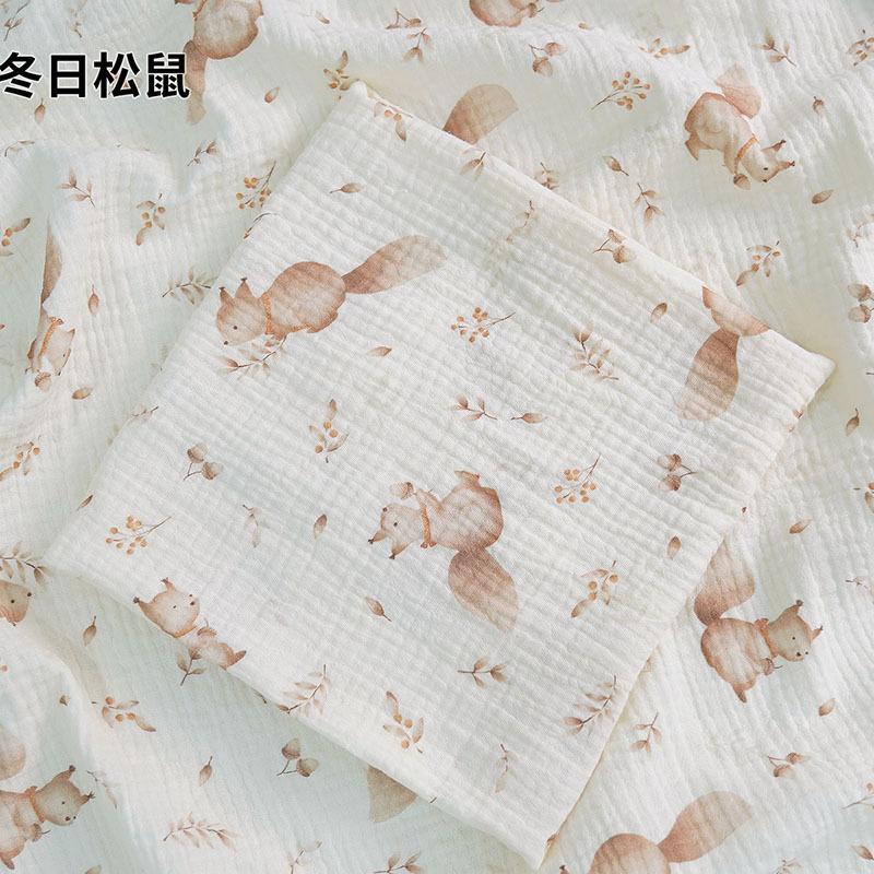 【幅広 2m】二重ガーゼ生地 子供用ホーム服 夏用キルト 綿ガーゼ生地 シワガーゼ|undefined
