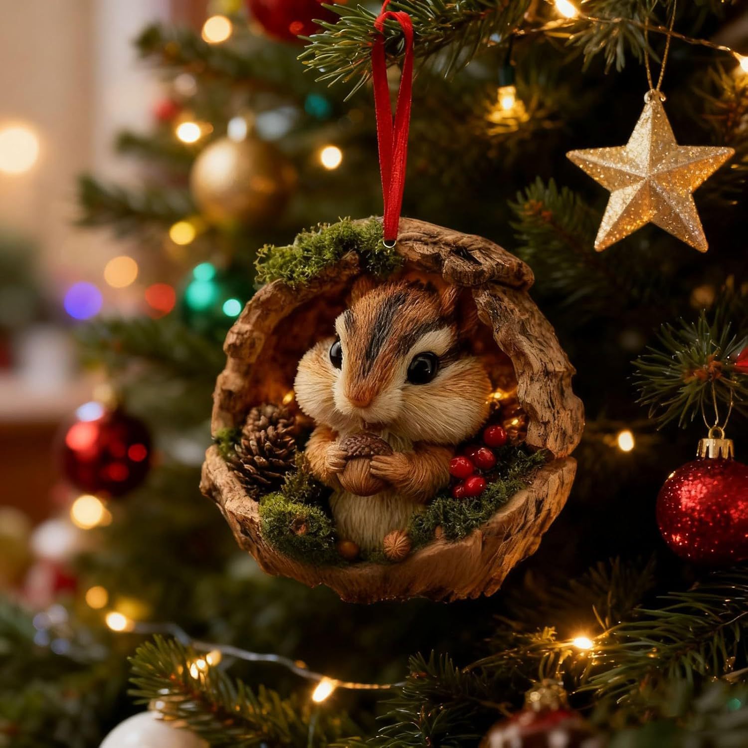 Cross-Border Christmas Party Pendant Creative 2D Plane Cute Rabbit Gingerbread Man Christmas Tree Decoration Small Pendant