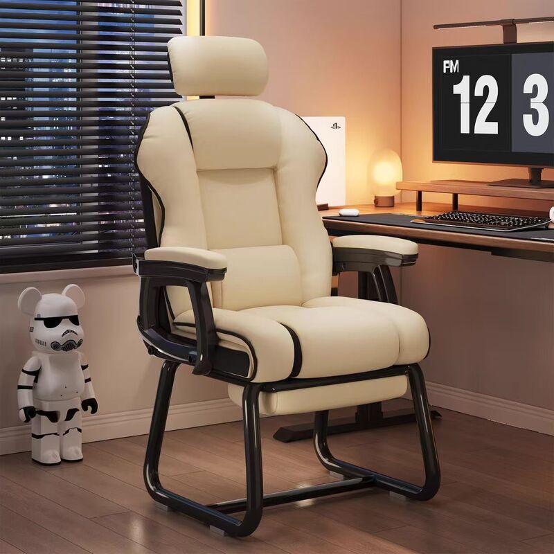 Computer chair, comfortable, without wheels, suitable for guests, reclining, gaming chair, sofa chair, reinforced for long periods of sitting, arch-shaped legs, office chair Computer chair, comfortable, without wheels, suitable for guests, reclining, gaming chair, sofa chair, reinforced for long periods of sitting, arch-shaped legs, office chair