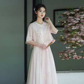 好质量中式国风汉元素刺绣上衣日常半身裙套装古风改良汉服女夏