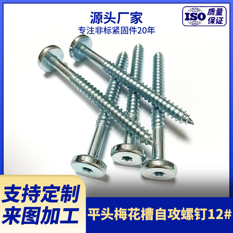 厂家专业生产自攻螺钉 平头内梅花槽T25镀锌加硬自攻