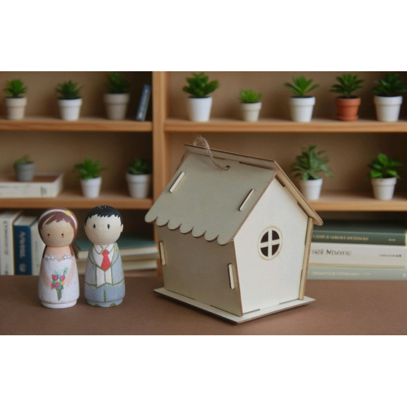 Cross-border hanging birdhouse, handcrafted wooden toy, classroom activity, art project, bird nest project, party design, creative design Cross-border hanging birdhouse, handcrafted wooden toy, classroom activity, art project, bird nest project, party design, creative design