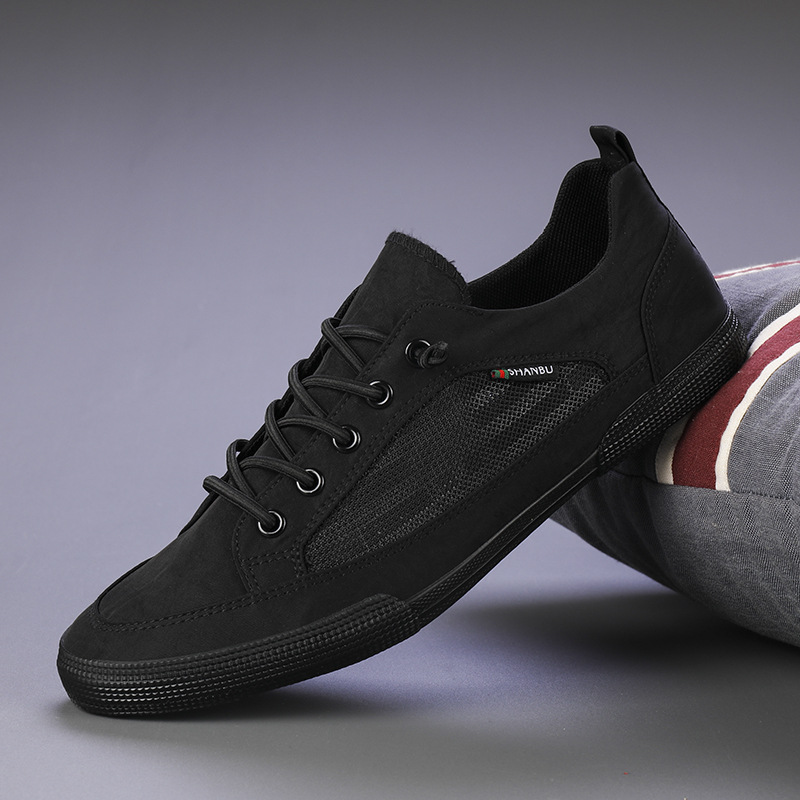 Weiße Herren Freizeitschuhe Aus Canvas, Atmungsaktive Board Sneaker_voghion.com