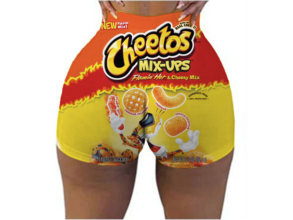 Pantalones cortos de cadera deportivos casuales de camuflaje con estampado digital europeo y americano, las mujeres pueden pedir una pieza