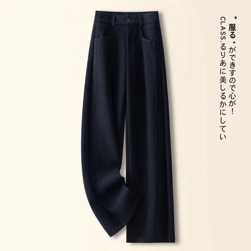 2025新款西装裤女秋季宽松显瘦垂感显高休闲长裤九分直筒阔腿裤|undefined