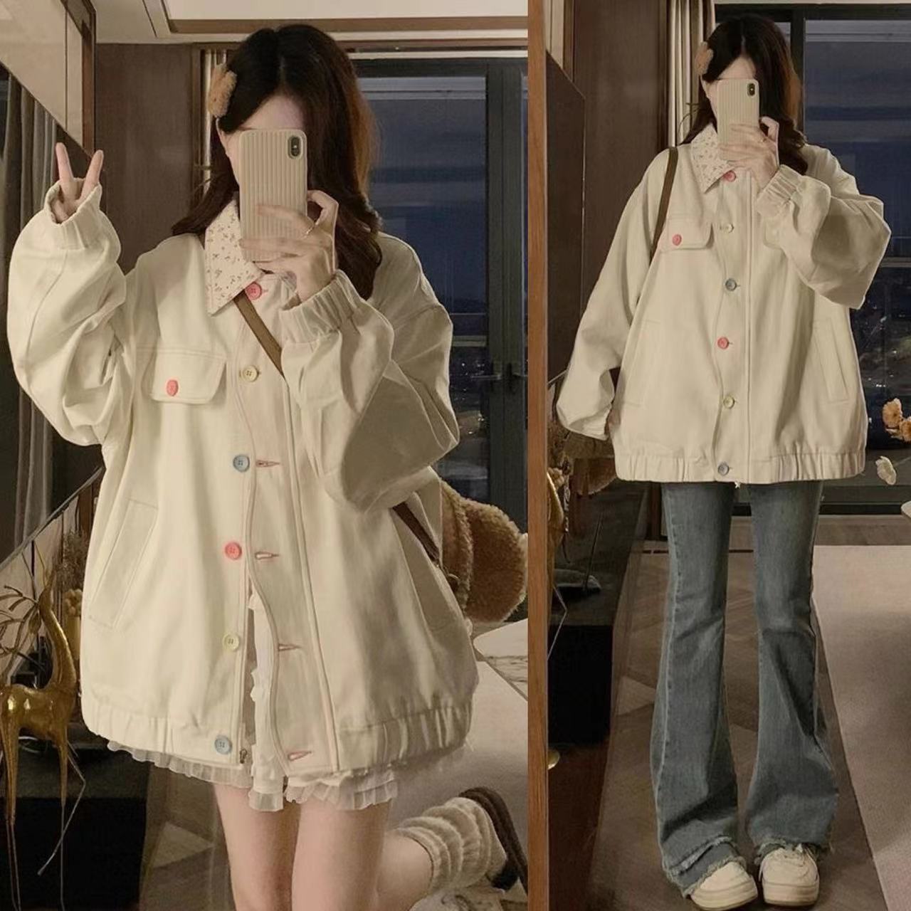 Cute autumn demi-season design jacket