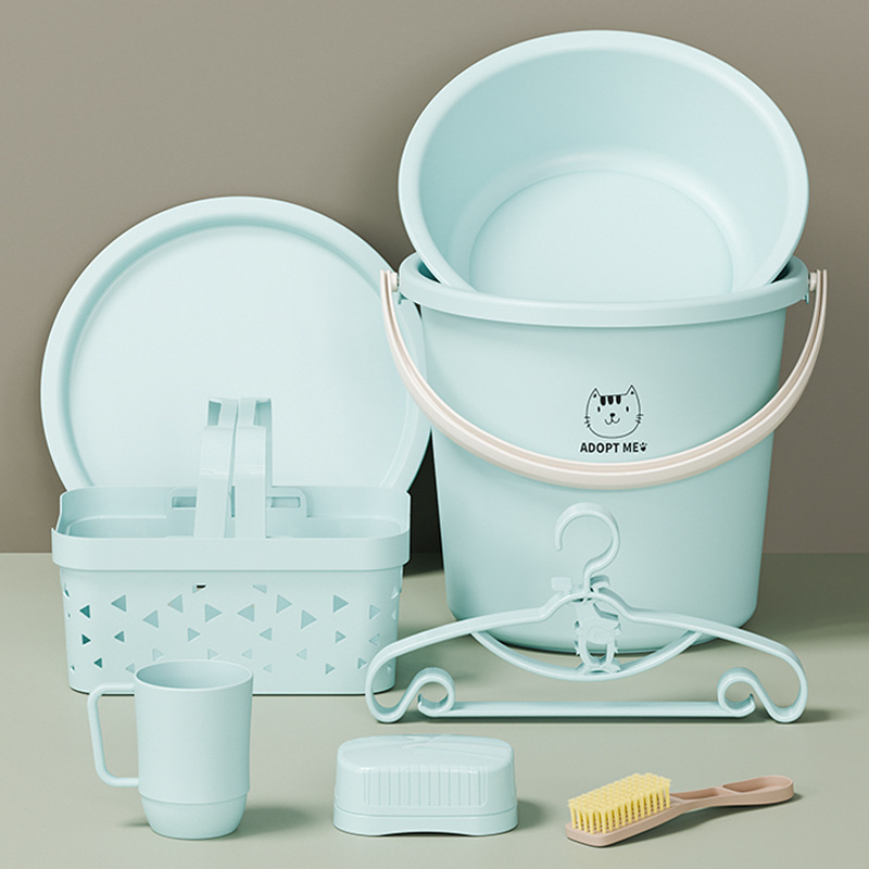 学生入学寮洗面用品5点セット洗面器バケツ6点セット学生洗面セットセットセット卸売り|undefined