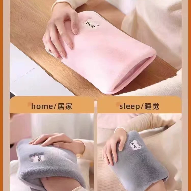 Rechargeable water container, cute plush hand warmer