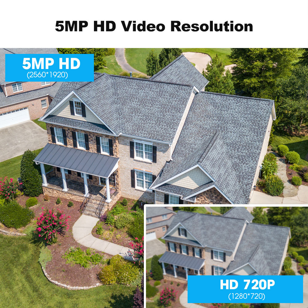 Srihome 5 megapiksel kablosuz izleme seti, 4 kanallı NVR, Wifi