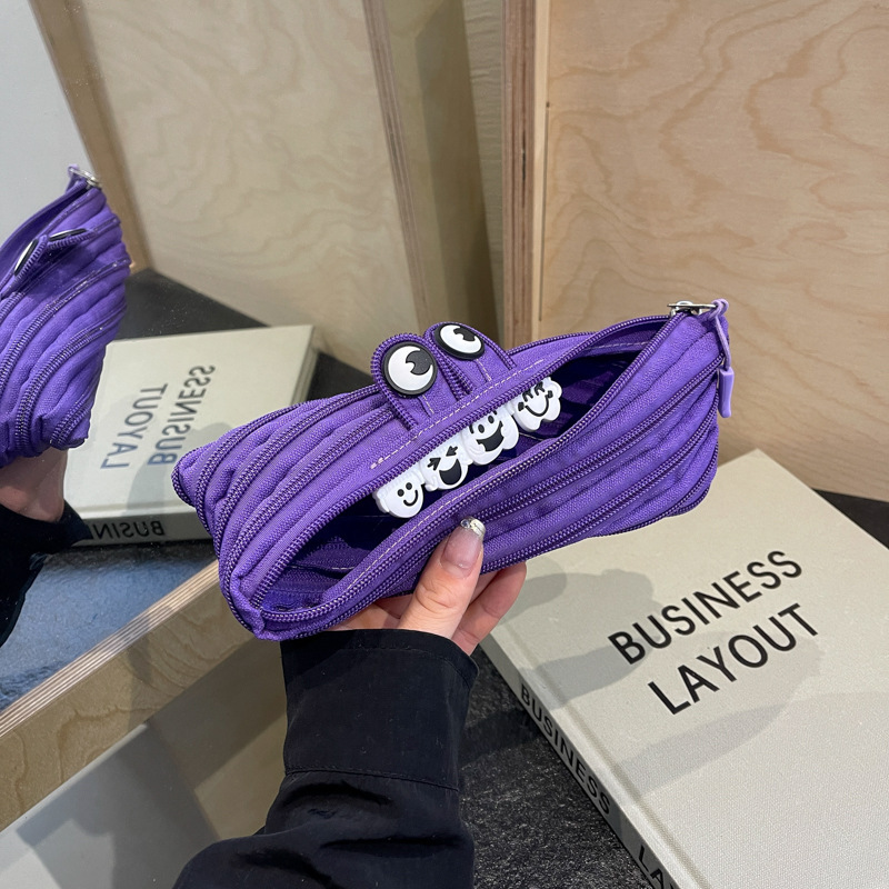 Creativo y divertido bolso con cremallera desmontable diseño de gran capacidad bolso de lápices moda lindo estilo ins comercio exterior