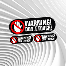 创意英文禁止触摸警示提示贴纸车窗摩托车机车标识防水车贴