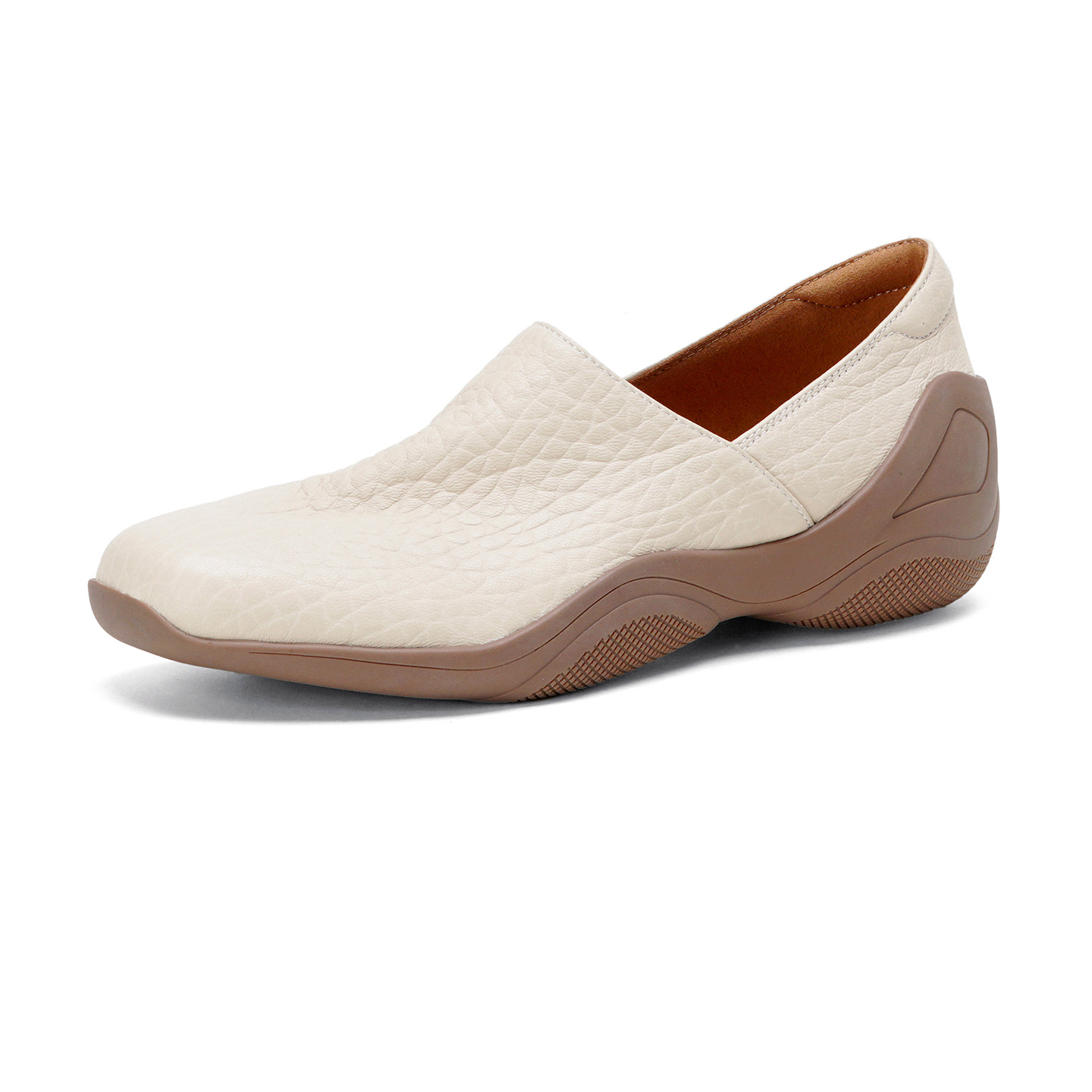 Giày loafer nữ da dê mũi tròn, gót trung 3 cm, hoa nổi, phong cách cổ điển — đen chi tiết 14