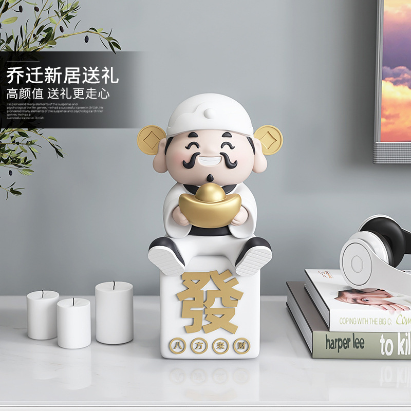 Lingote Dios de la riqueza Artesanías Decoración Inicio Oficina Escritorio Tienda Recepción Decoración festiva china