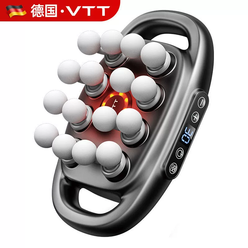 Пистолет для фасции VTT профессионального класса, 16 головок, для фитнеса, дома, мышц талии и ног, многоголовый массажный молоток для глубокой релаксации