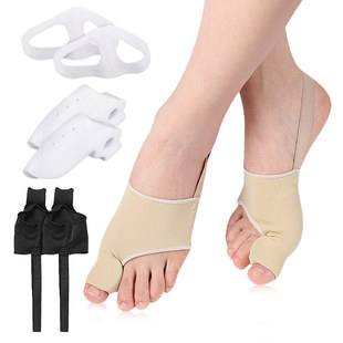 Hallux valgus device thumb inside and outside double ring overlapping toe separator double hole soft anti-wear care kit