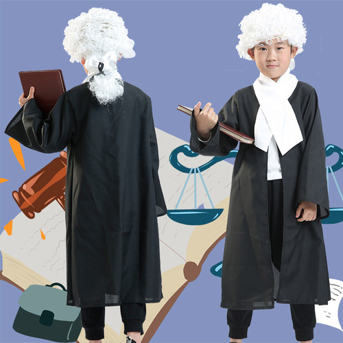 Halloween children's lawyer costume performance costume COS professional play judge costume campus performance costume