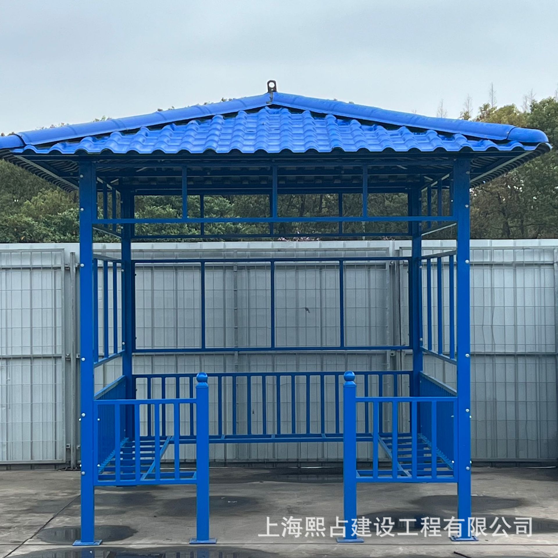 熙牌茶水亭针对工地施工时工人混凝土遮阳避雨休息乘凉处