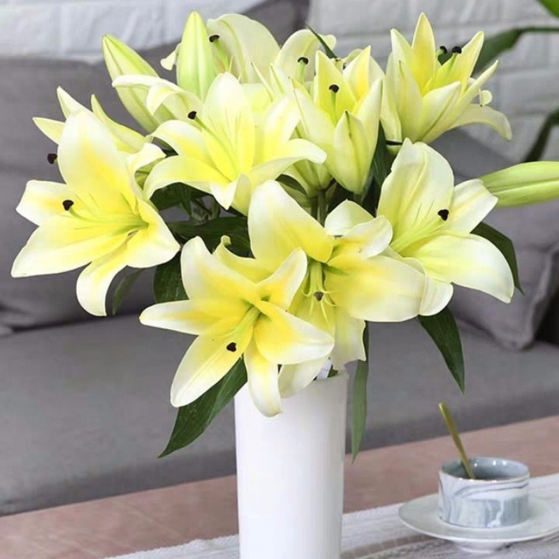 Lily Perfume Long flower Bouquet of flowers wholesale Yunnan Kunming Base Straight hair Water to keep flower