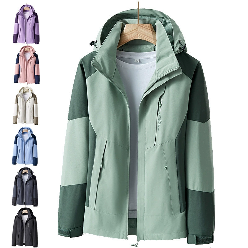 Штурмовая одежда для мужчин и женщин весной и осенью тонкий альпинистский костюм куртка сплошной цвет рабочей одежды печать логотипа групповая покупка однослойной пары 1818