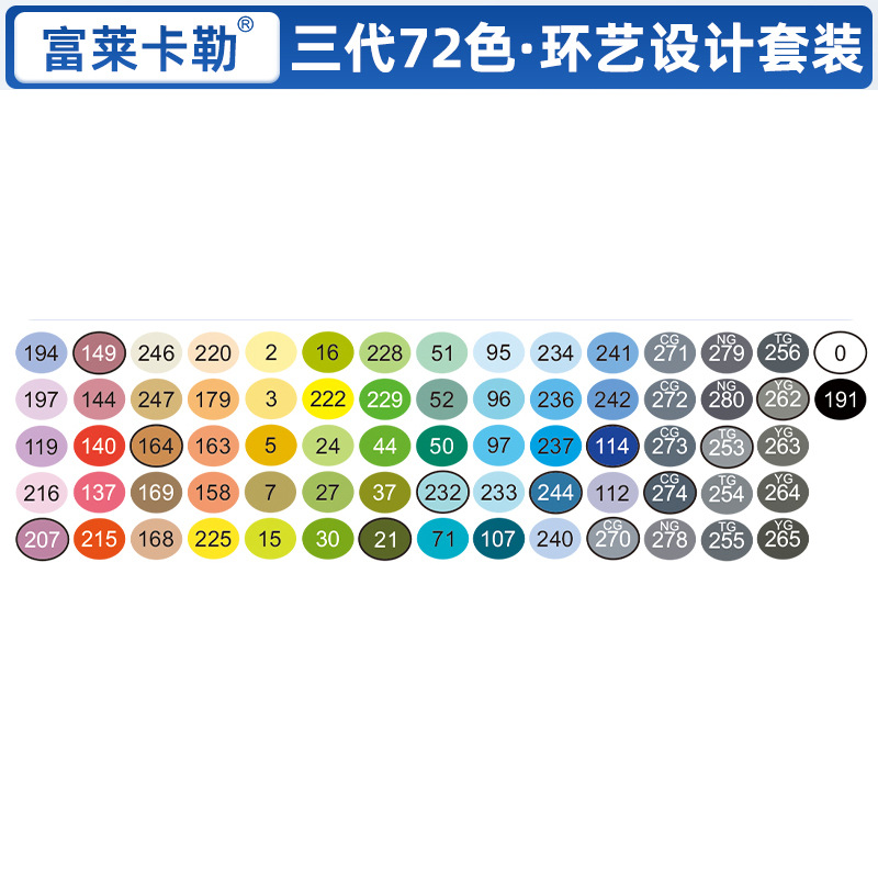 Xiupu Fule Kaler tres generaciones de rotuladores de cabeza suave alcohol aceite arte suave prueba de arte especial pluma importada