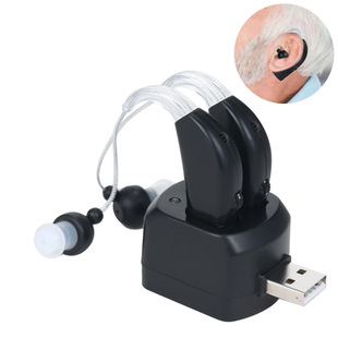 Cross-border e-commerce elderly deaf ear back hearing aid rechargeable binaural wireless invisible mini hearing aid