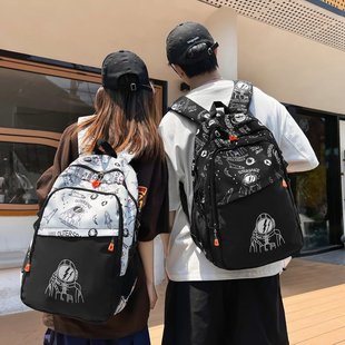 Schoolbag Junior High School Student Schoolbag Men's Handsome Backpack High-value New Style Backpack Travel Large Capacity for Boys