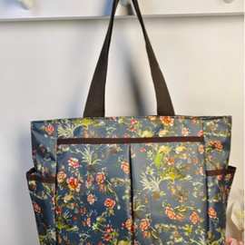 便携折叠购物袋卡通印花牛津布环保袋大容量超市购物袋单肩手提包