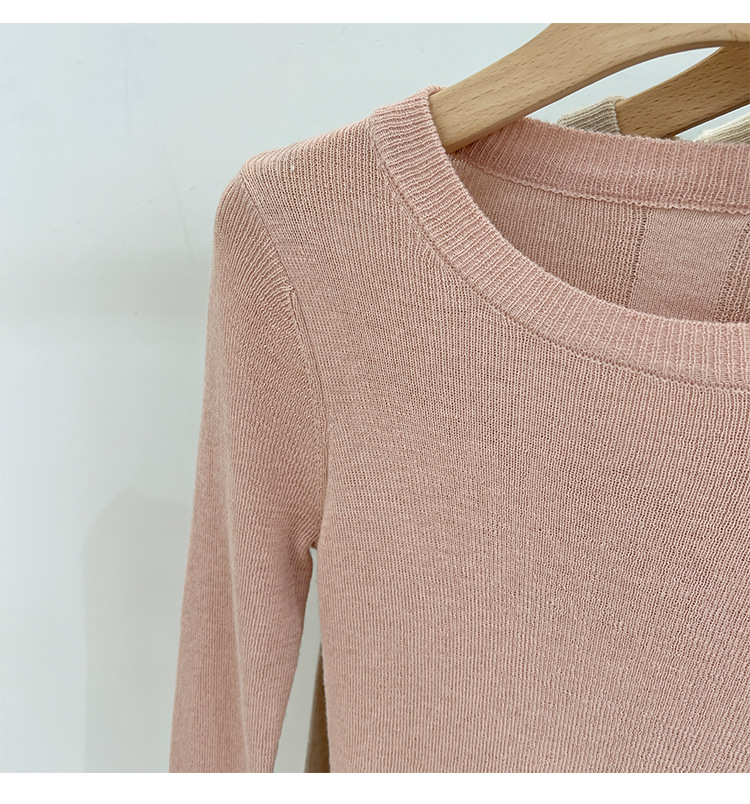 315g Weight Long Sleeve Sleeve Length Pullovers Placket Type Spandex, Polyester Fabric Type Short Top Length Knitwear Tops Type Daily Occasion Round Neck Neckline Slim Fit Type Solid Color Pattern Spring, Autumn Season Women's Gender Casual, Simple Style Style Wholesale Women's Casual Simple Style Solid Color Long Sleeve Sweaters & Cardigans 18