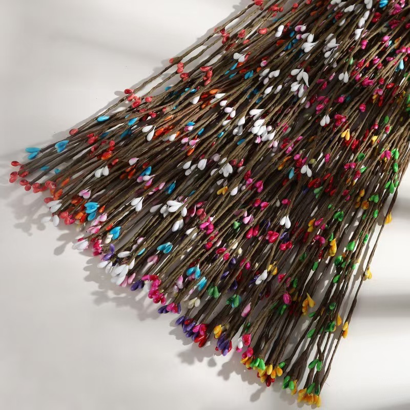 40cm artificial vine branches, handmade wreath materials, colorful small berry wreath vines