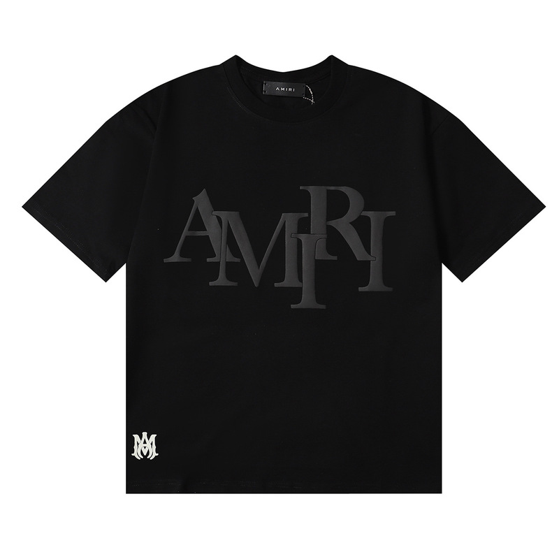 国境を越えた卸売り美潮AMIRI T-Shirt薔薇頭蓋頭プリント双糸純綿半袖tシャツ男女|undefined