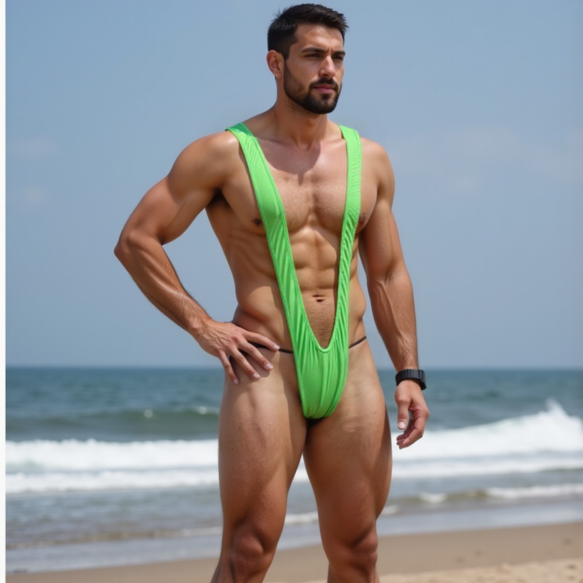 Sexy Underwear Men's Thong Sexy Jumpsuit Outdoor Underwear Swimsuit V-Shaped Suspender Style One Piece Wholesale