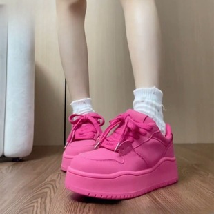 Zhao Lusi Same Yellow Bread Sneakers 2024 Summer New All-match Casual Thick-soled Increased Sports Casual Shoes