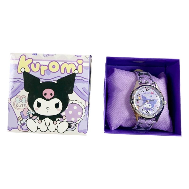 Sanrio мультфильм в штучной упаковке Детские часы из искусственной кожи с электронной указкой куломи Мелодия большие уши стиль собаки