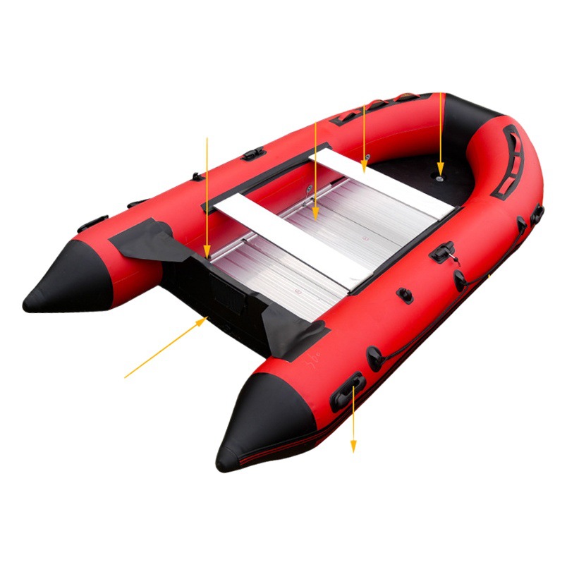 Jiating Barco de asalto barco de goma engrosada barco de pesca de fondo duro Luya barco inflable kayak Control de Inundaciones barco de rescate fabricante