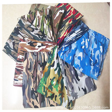 现货供应 全棉府绸迷彩印花面料 春夏工作服运动服面料口罩面料