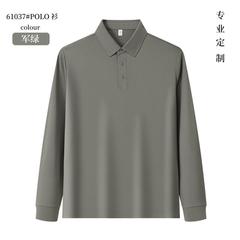 25秋冬新款7A抗菌无痕科技抗皱商务休闲三扣男款长袖翻领POLO衫