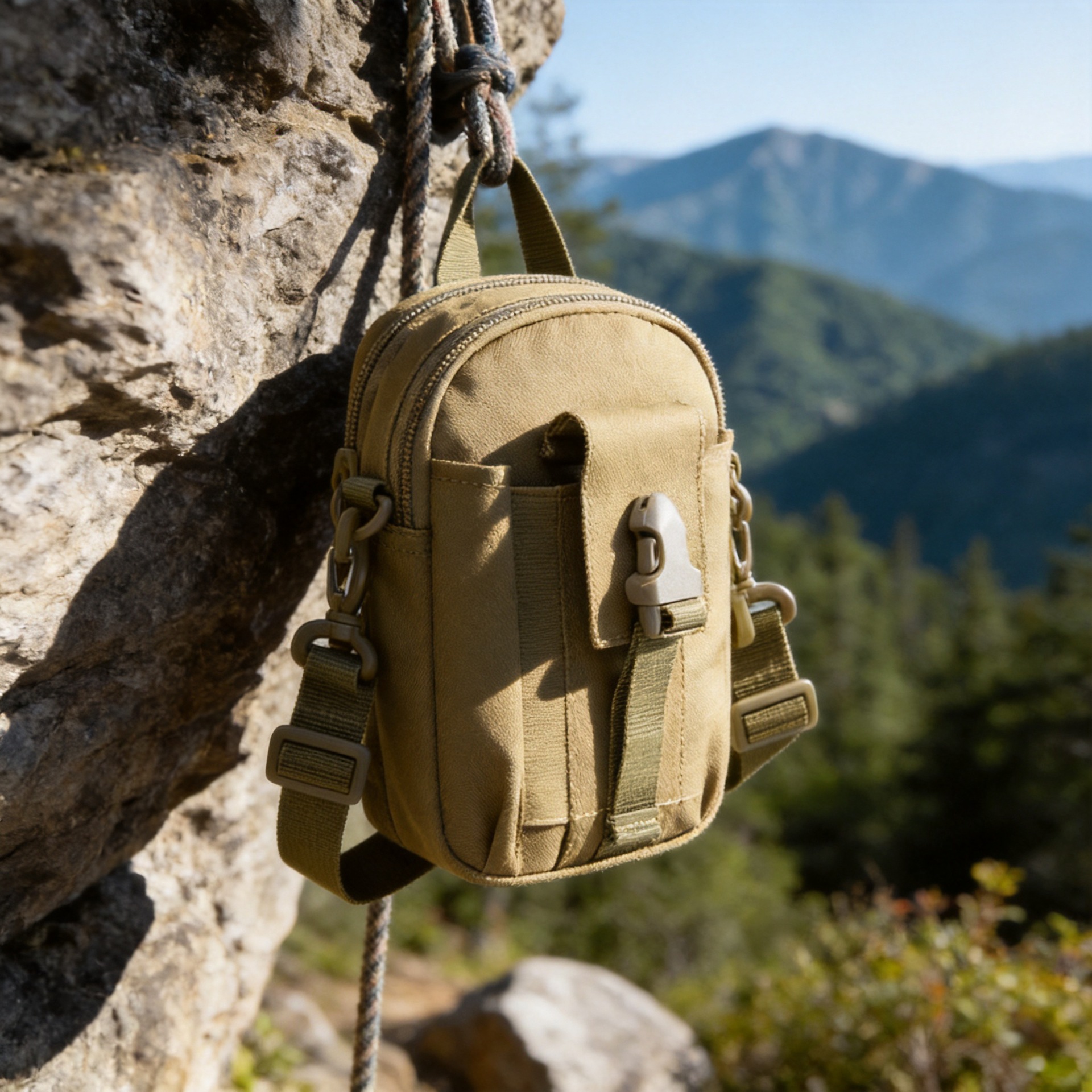 Bolso bandolera Molle de un solo hombro, multifuncional, para correr, montañismo, deportes, riñonera, camuflaje, táctico, para teléfono móvil, para hombre